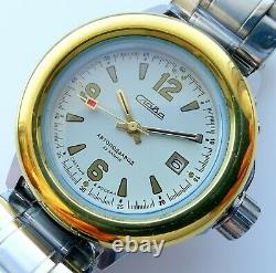 New Automatic Old Stock Slava Amphibia Dolphin 2416 Movement Men's Watch Rare