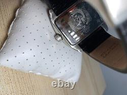 New Diesel Mens Watch DZ-2062 Black Leather Strap Stainless Steel DZ2062 NOS