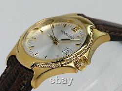 New Hamilton 846016 Womens Gold Tone Watch Silver Dial Swiss Movement Nos Rare