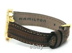 New Hamilton 846016 Womens Gold Tone Watch Silver Dial Swiss Movement Nos Rare