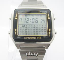 New NOS Vtg Men Lottowatch Quartz 30 WR Digital 39mm Causal Watch (E107) Manual