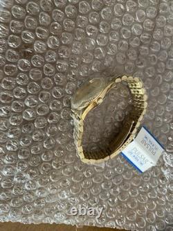 New OLD STOCK Pulsar President Day Date Fluted Bezel Gold Tone PXF 306 sgf 206