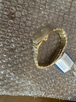 New OLD STOCK Pulsar President Day Date Fluted Bezel Gold Tone PXF 306 sgf 206