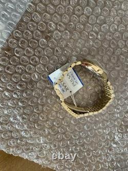 New OLD STOCK Pulsar President Day Date Fluted Bezel Gold Tone PXF 306 sgf 206