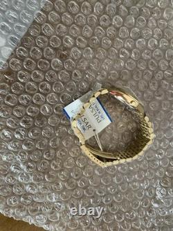 New OLD STOCK Pulsar President Day Date Fluted Bezel Gold Tone PXF 306 sgf 206