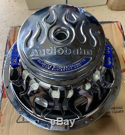 New Old School Audiobahn ALUM12J 12 Dual 6 Ohm Flame Subwoofer, Rare, NOS, NIB