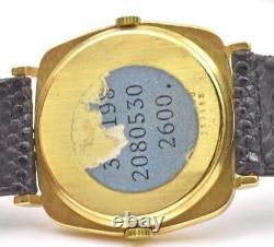 New Old Stock 14k Yellow Gold CONCORD Quartz Dual Time Zone men's Wrist Watch