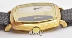 New Old Stock 14k Yellow Gold CONCORD Quartz Dual Time Zone men's Wrist Watch