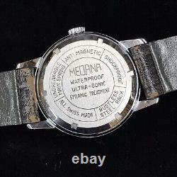 New Old Stock 1961 All Swiss Made Mens Roamer Medana 500 Xtensa Military Dial