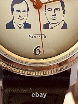 New Old Stock 1991 Ussr(russia) B&g Vostok, 17 Jewels, Chrome, Papers! #7501