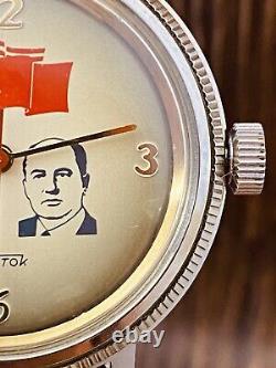 New Old Stock 1991 Ussr(russia) B&g Vostok, 17 Jewels, Chrome, Papers! #7501