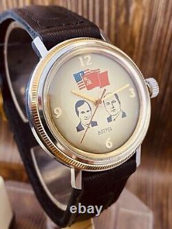 New Old Stock 1991 Ussr(russia) B&g Vostok, 17 Jewels, Chrome, Papers! #7501