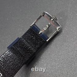 New Old Stock Accutron BLUE Leather Watch Strap WithOrig WHITE 10KGF Signed Buckle