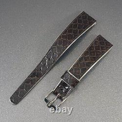 New Old Stock Accutron Brown Reptile Pattern Watch Strap WithOrig 10K YGF Buckle