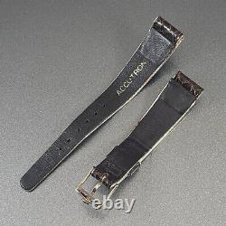 New Old Stock Accutron Brown Reptile Pattern Watch Strap WithOrig 10K YGF Buckle