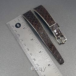 New Old Stock Accutron Brown Reptile Pattern Watch Strap WithOrig 10K YGF Buckle