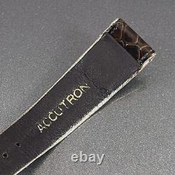 New Old Stock Accutron Brown Reptile Pattern Watch Strap WithOrig 10K YGF Buckle