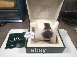 New Old Stock Adee Kaye AK4004-M Mens Automatic Watch with Wind Indicator