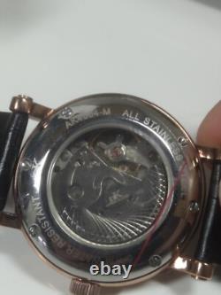New Old Stock Adee Kaye AK4004-M Mens Automatic Watch with Wind Indicator