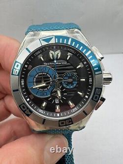 New Old Stock Blue Technosmarine Sport Chronograph 112010 Wr 200m/ 20a Running
