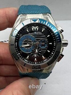 New Old Stock Blue Technosmarine Sport Chronograph 112010 Wr 200m/ 20a Running