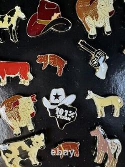 New Old Stock Board of 71 western/Texas/horse hat pins/tacs