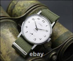 New Old Stock CELIER Army Movement Unitas 6376 vintage watch NOS military style