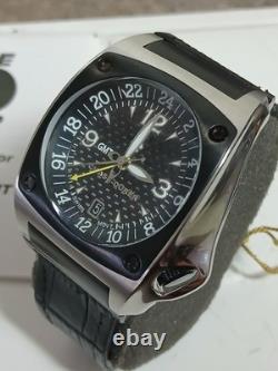 New Old Stock Chase Durer Wing GMT Mens Swiss Watch Carbon Fiber Dial with Box
