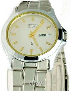 New Old Stock Citizen Round Watch White Face S/ Steel Day Date W-R 1102-B00659-D