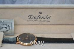 New Old Stock DUFONTE LUCIEN PICCARD Vintage Diamond Watch 32mm case GUARANTEE