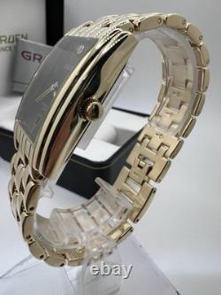 New Old Stock Gruen Diamond Gold Tone Tank Men's Watch
