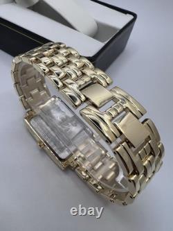 New Old Stock Gruen Diamond Gold Tone Tank Men's Watch