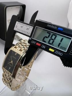 New Old Stock Gruen Diamond Gold Tone Tank Men's Watch