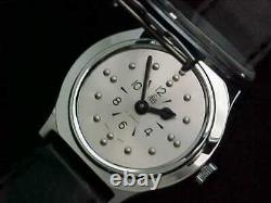 New Old Stock Man's Braille Watch American Foundation For The Blind 17J