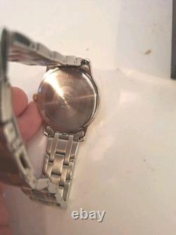 New Old Stock Men's Bulova 2 Tone Watch Double Platinum 98A150-New Battery