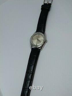 New Old Stock Mens Lucien Piccard Stainless Steel Manual Wind Watch! 1960s