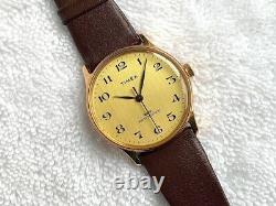 New Old Stock NOS Stainless Steel Gold Plated Timex Mechanical Winding Watch