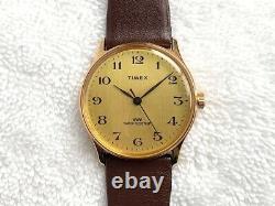 New Old Stock NOS Stainless Steel Gold Plated Timex Mechanical Winding Watch