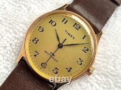 New Old Stock NOS Stainless Steel Gold Plated Timex Mechanical Winding Watch