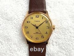 New Old Stock NOS Stainless Steel Gold Plated Timex Mechanical Winding Watch