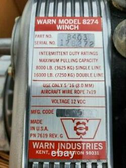 New Old Stock (NOS) Vintage Warn 8274 Winch