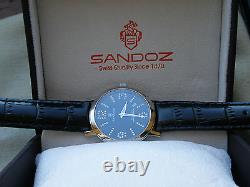 New Old Stock, Nice Rare Sandoz, All Swiss Made, 1989, Eta Swiss Quartz, Box