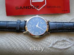 New Old Stock, Nice Rare Sandoz, All Swiss Made, 1989, Eta Swiss Quartz, Box