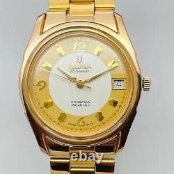 New Old Stock OLMA Swiss Gold Plated 5mic Auto Date 33mm Watch 25J ETA 2824-2
