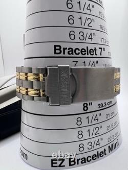 New Old Stock Pulsar Gold Silver Tone Quartz Day Date Box And Paper 100m Wr