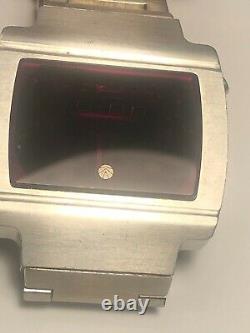 New Old Stock Sanyo Red Led Men's Digital Wristwatch For Repair