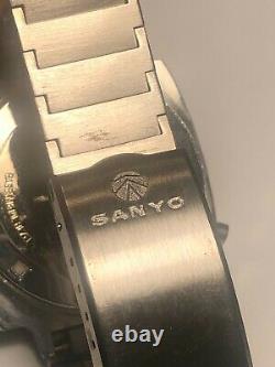 New Old Stock Sanyo Red Led Men's Digital Wristwatch For Repair