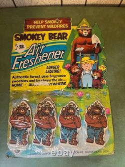 New Old Stock Smokey Bear Air Fresheners & Advertising Board U. S. Forest Service