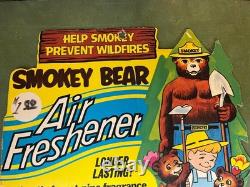 New Old Stock Smokey Bear Air Fresheners & Advertising Board U. S. Forest Service