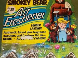 New Old Stock Smokey Bear Air Fresheners & Advertising Board U. S. Forest Service